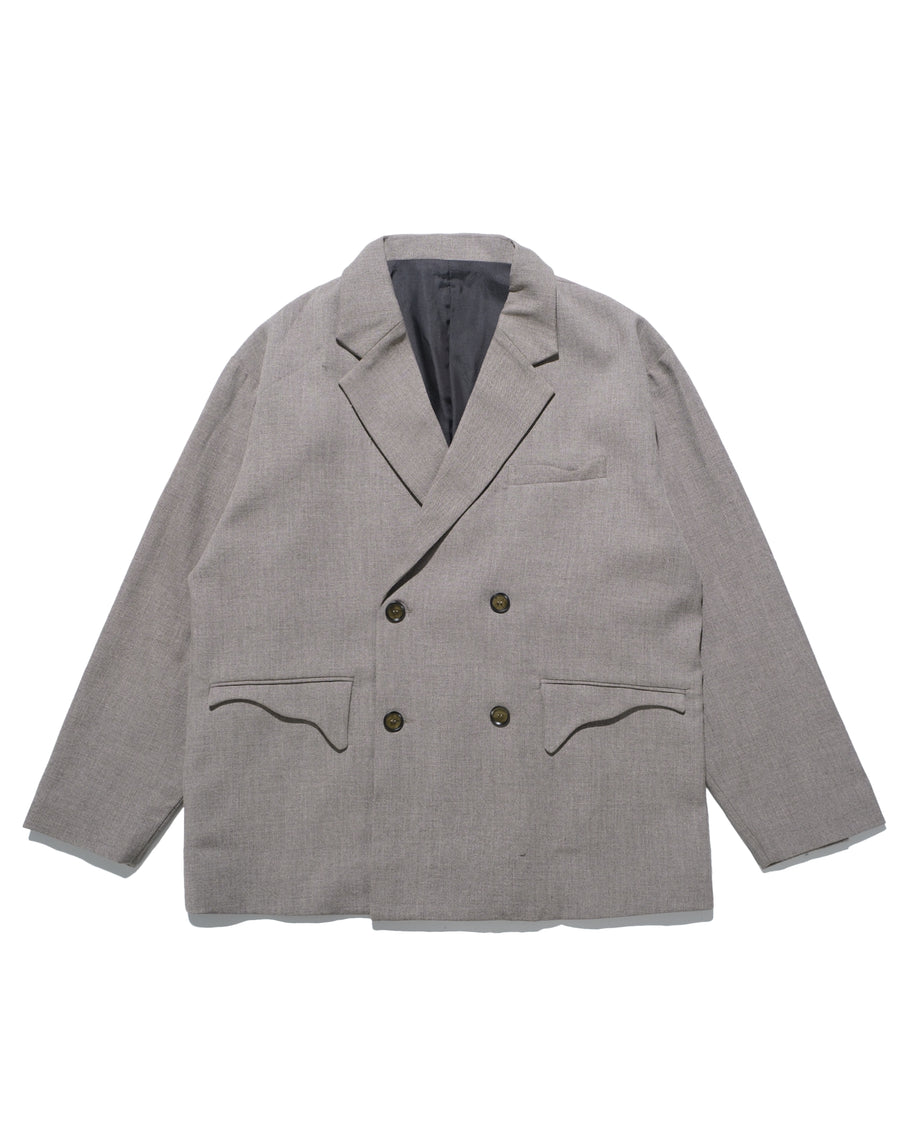 Arc Double-Breasted Blazer ᛝ Taupe