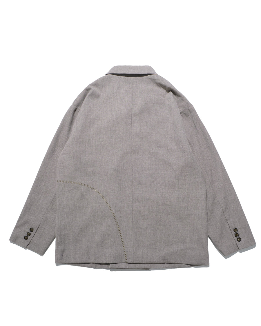 Arc Double-Breasted Blazer ᛝ Taupe