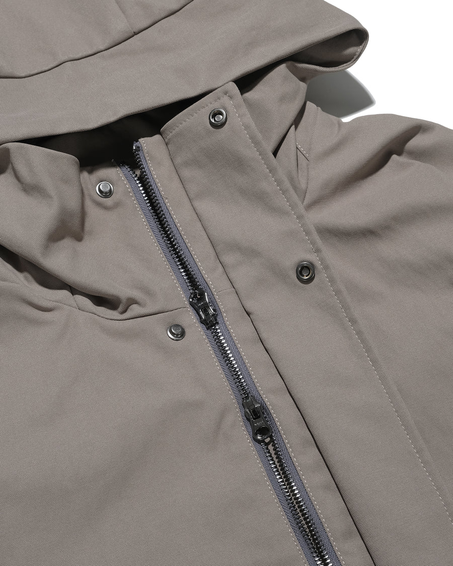 Structured Hood Jacket ᛝ Taupe