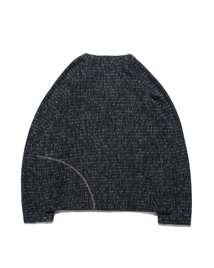 Stitch Knit Cardigan ᛝ Black