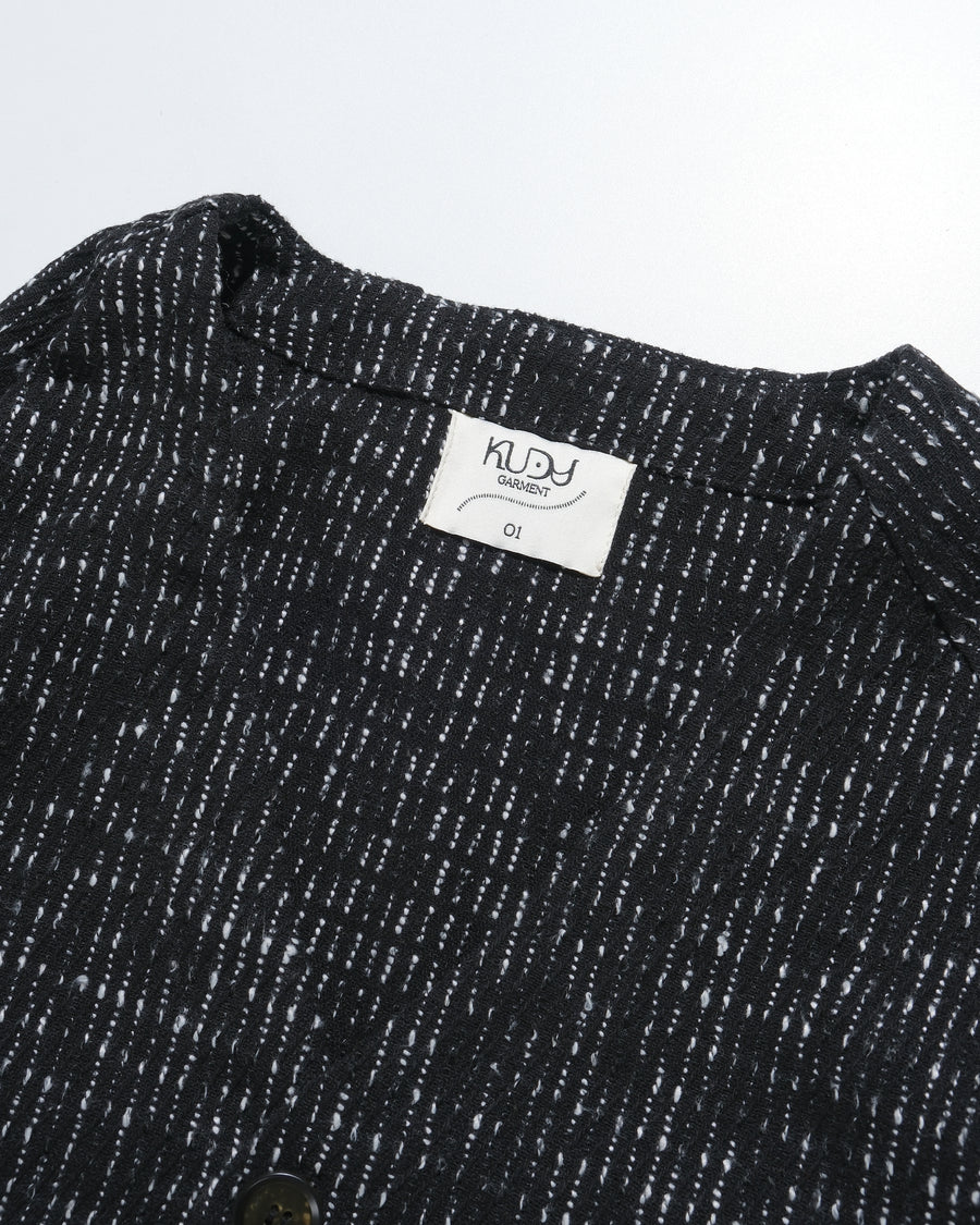 Stitch Knit Cardigan ᛝ Black