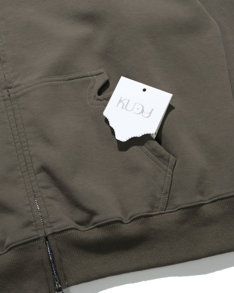Kudu Logo Zip-up Hoodie ᛝ Mocha