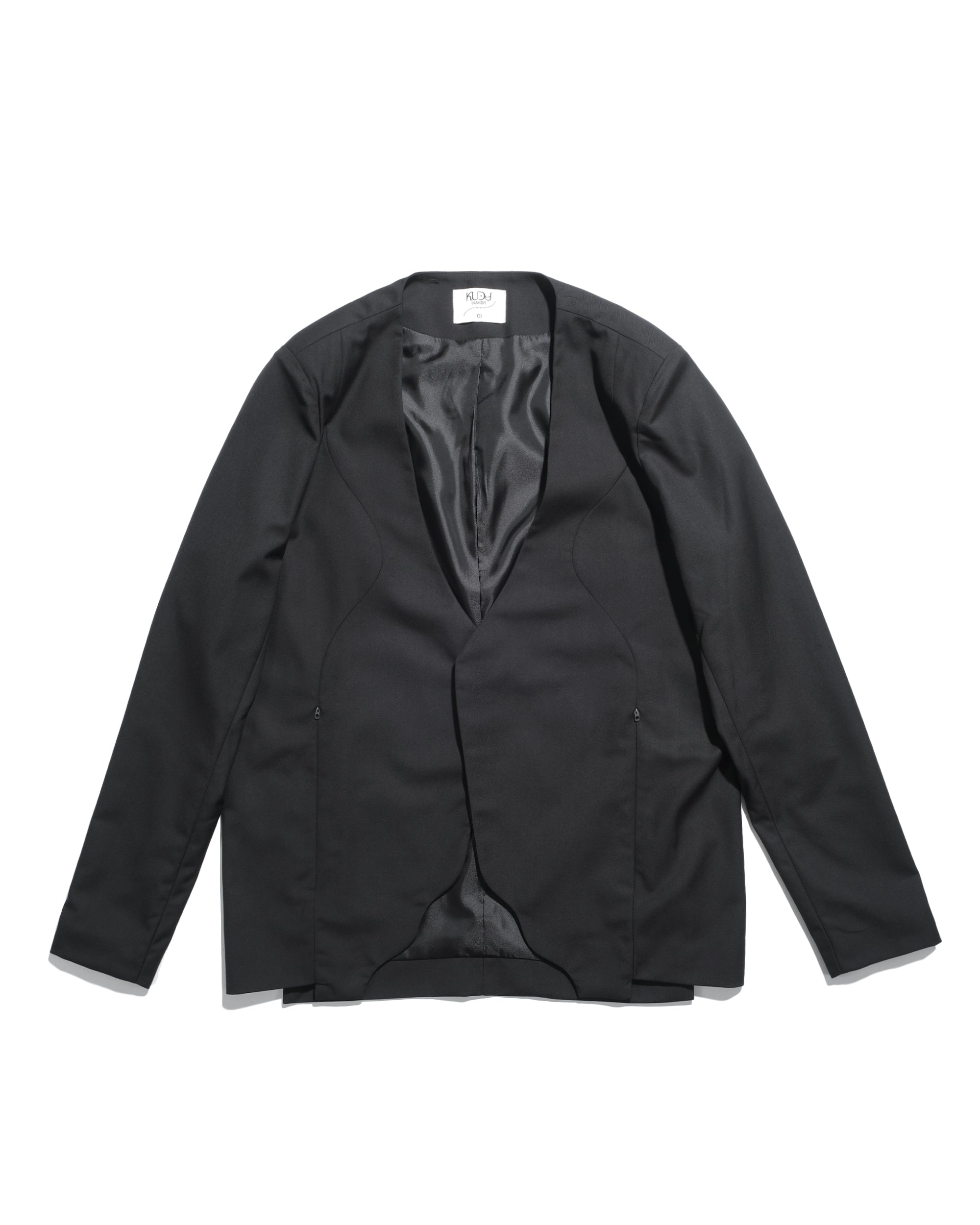 Arc Collarless Blazer ᛝ Black