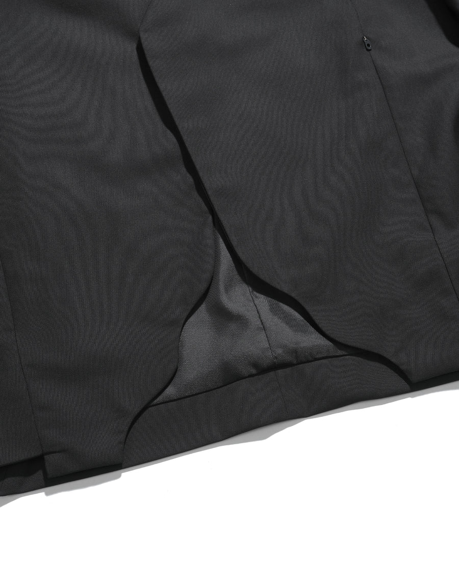 Arc Collarless Blazer ᛝ Black