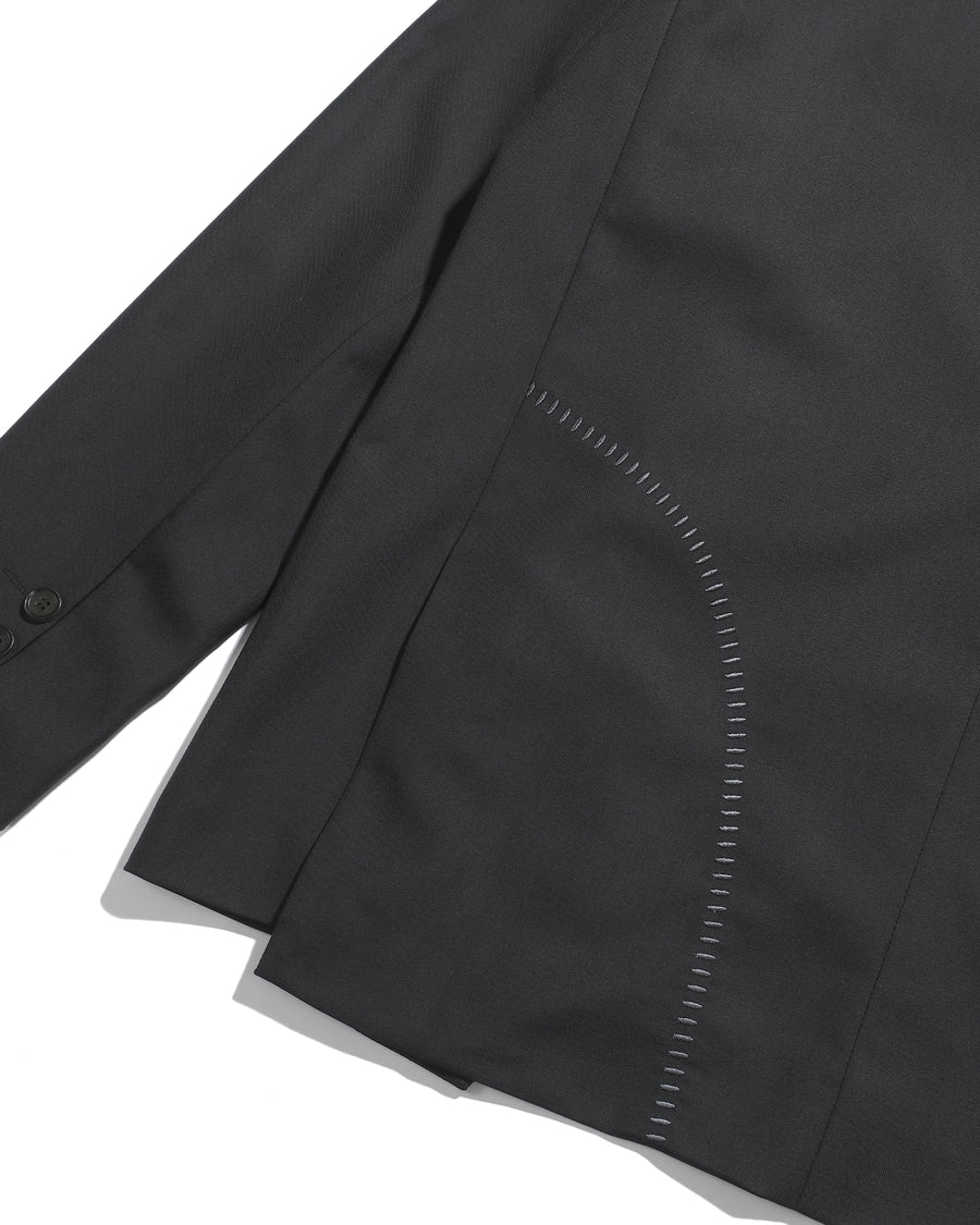 Arc Collarless Blazer ᛝ Black