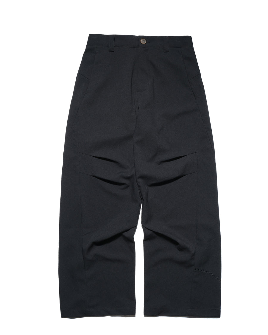 Panelled Knee Slacks ᛝ Black
