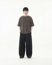 Panelled Pleat Pants ᛝ Black