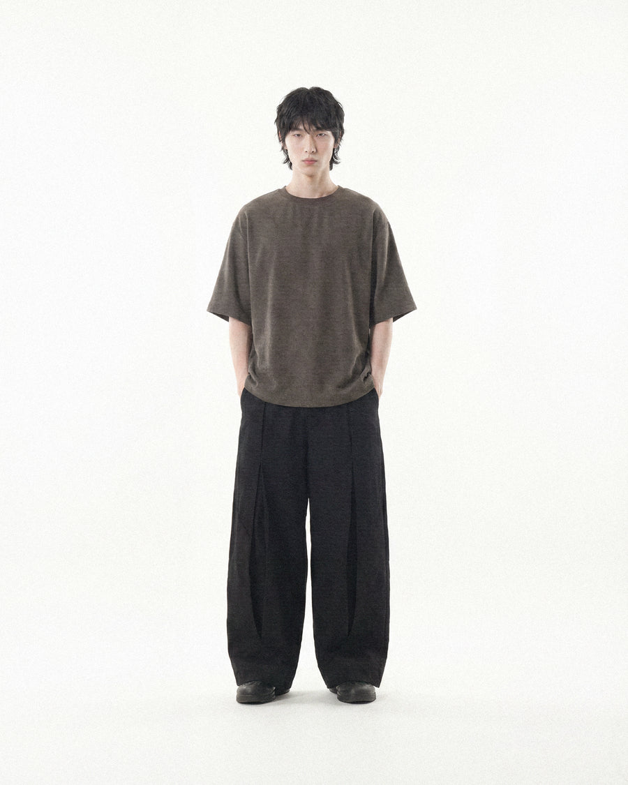Panelled Pleat Pants ᛝ Black
