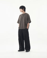 Panelled Pleat Pants ᛝ Black
