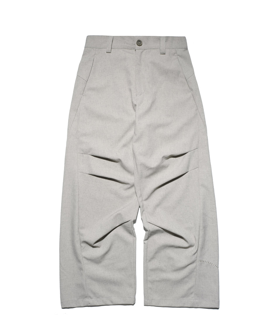 Panelled Knee Slacks ᛝ Beige