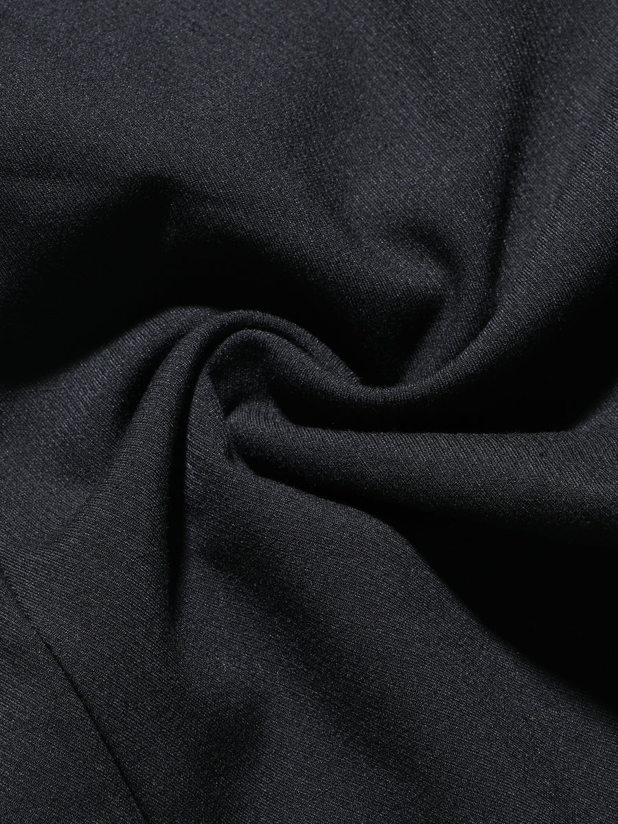 Panelled Knee Slacks ᛝ Black