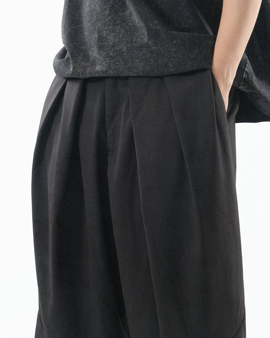 Curved Panel Pants ᛝ Black