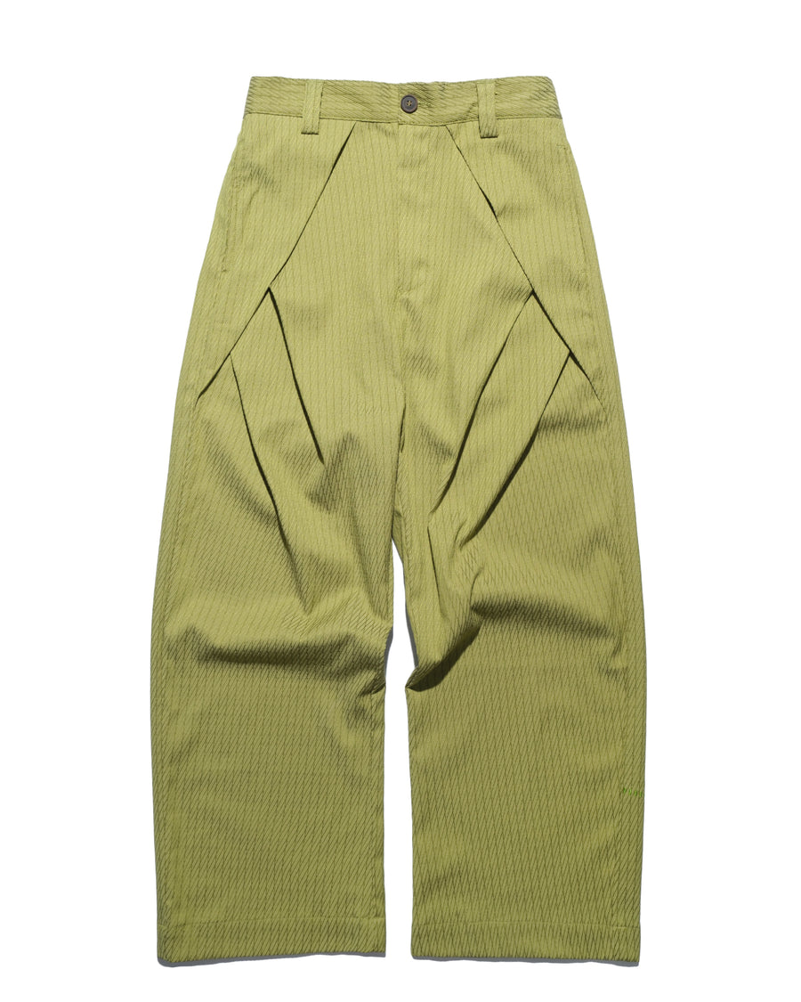 Stripe Layer Pants ᛝ Olive Green