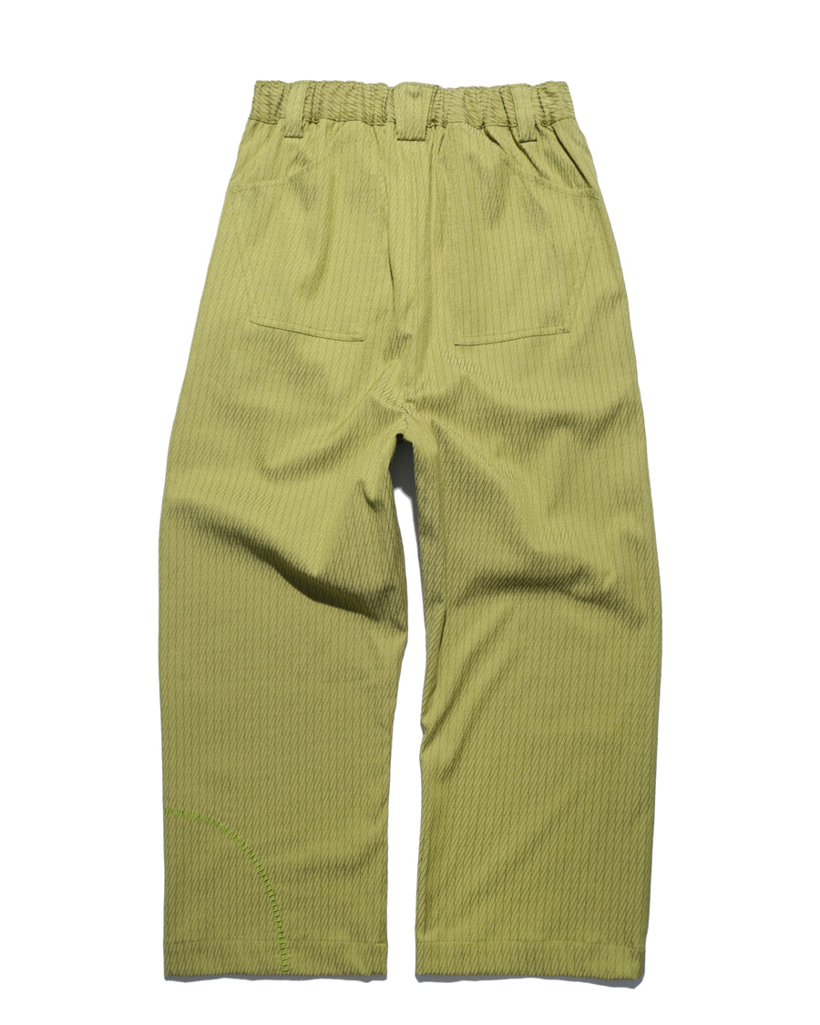 Stripe Layer Pants ᛝ Olive Green