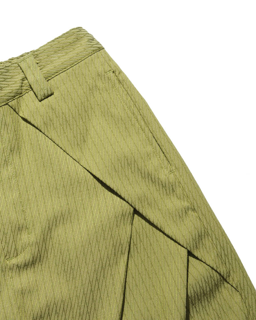 Stripe Layer Pants ᛝ Olive Green