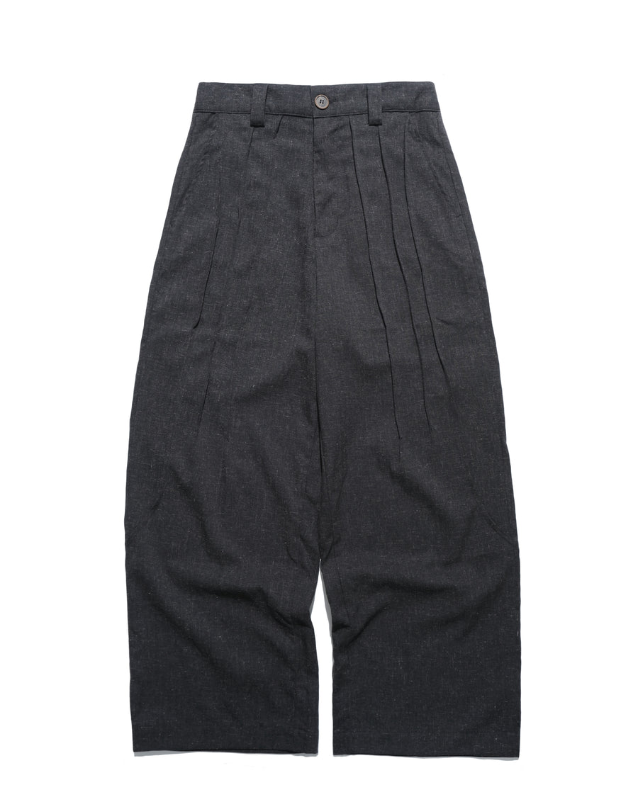 Flow Pleat Pants ᛝ Black