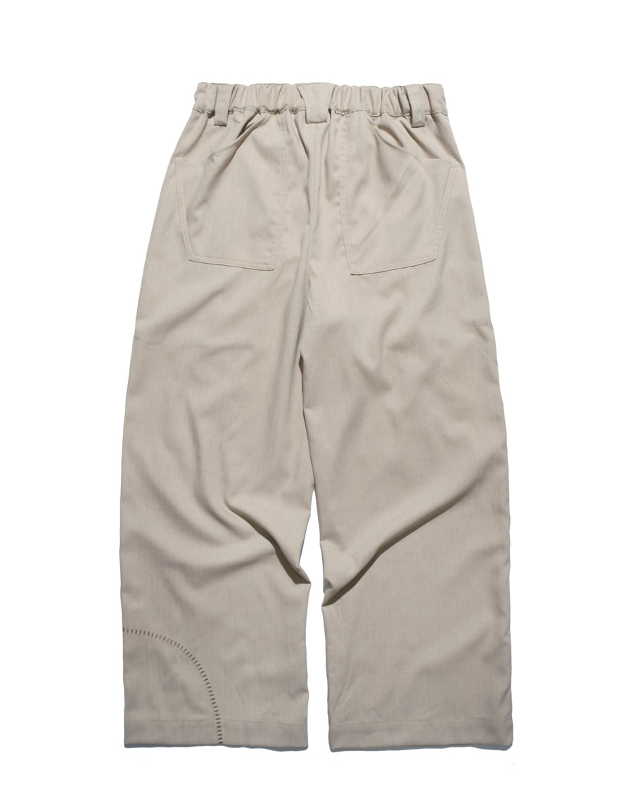 Flow Pleat Pants ᛝ Khaki