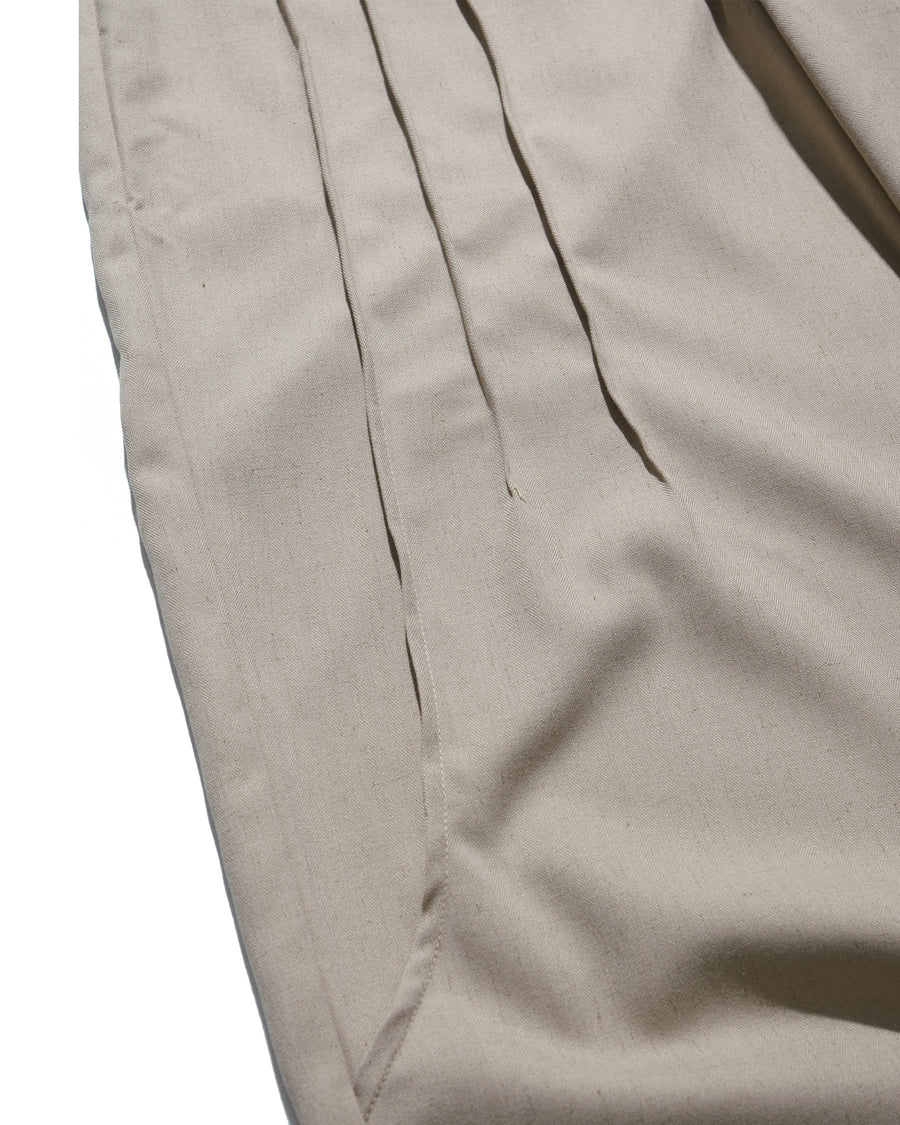 Flow Pleat Pants ᛝ Khaki