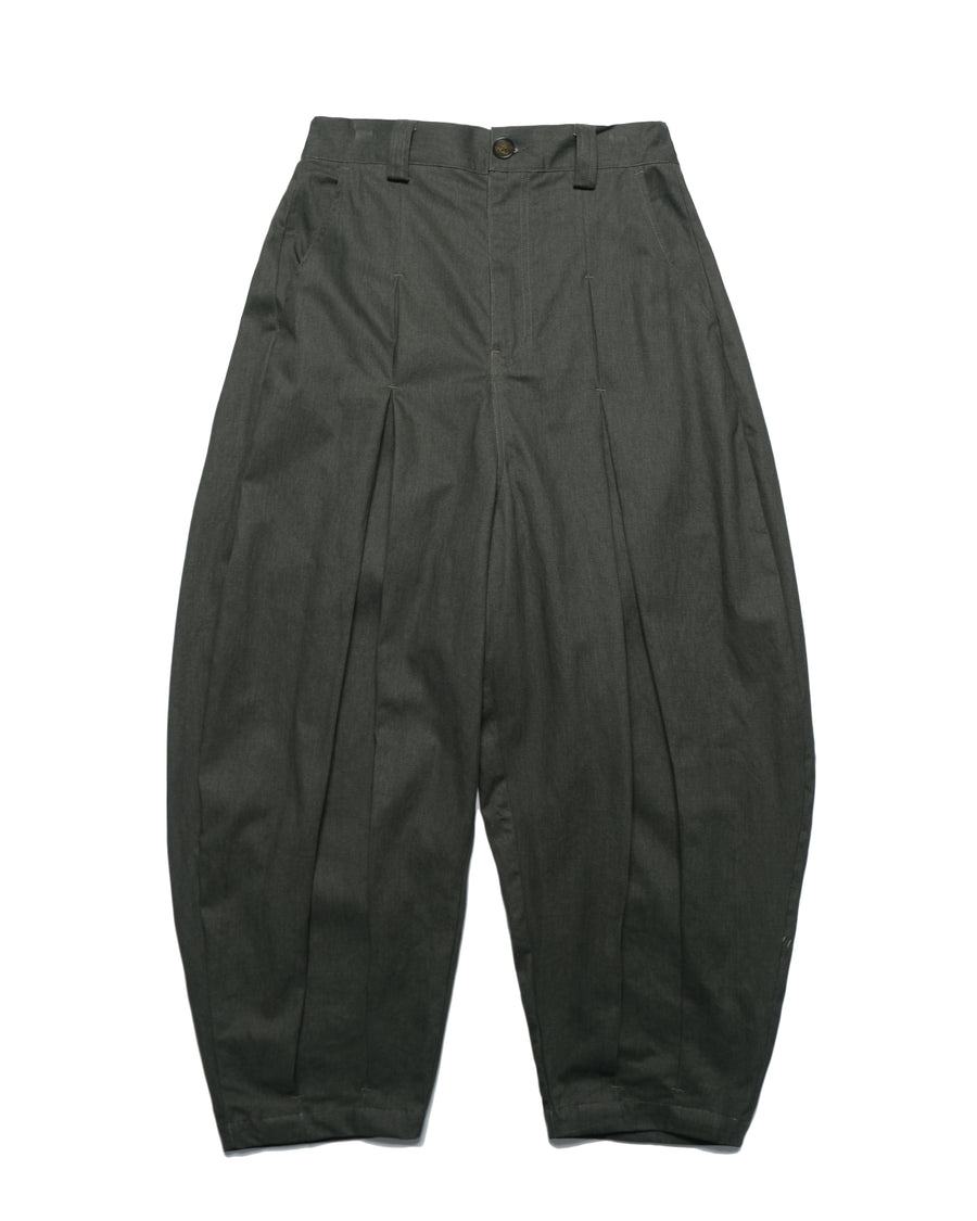 Pleat Loose Pants ᛝ Deep Green