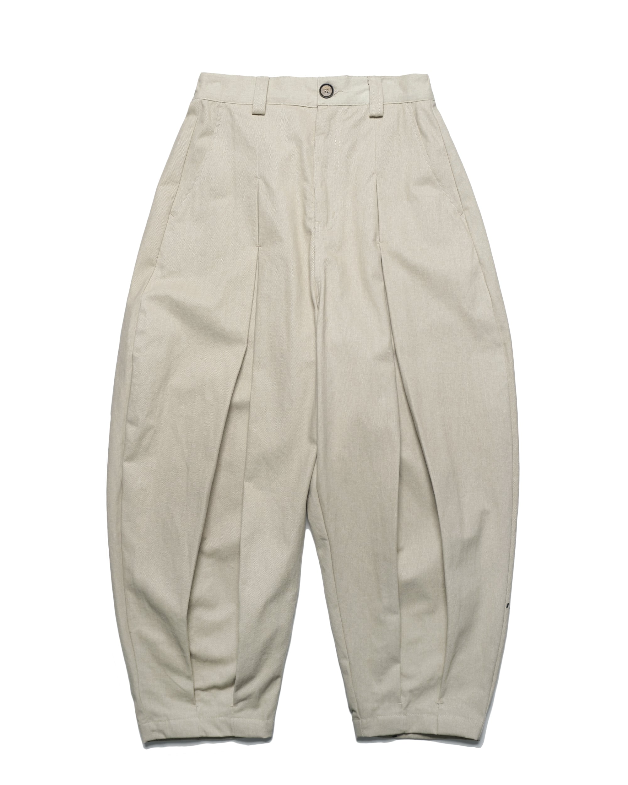 Pleat Loose Pants ᛝ Khaki
