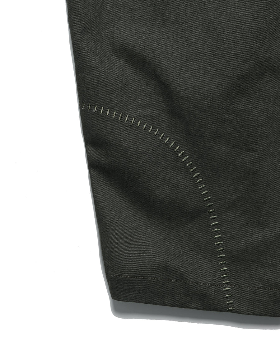 Pleat Loose Pants ᛝ Deep Green