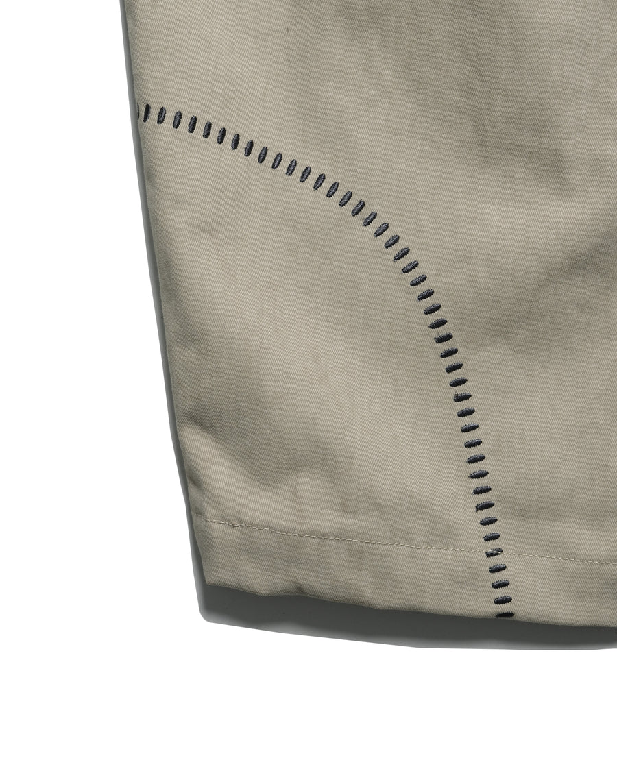 Pleat Loose Pants ᛝ Khaki