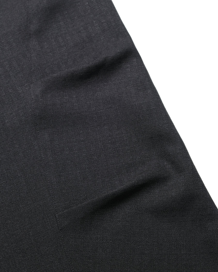 Pleat Curved Pants ᛝ Black