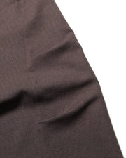 Pleat Curved Pants ᛝ Dark Brown