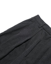 Pleat Volume Pants ᛝ Black