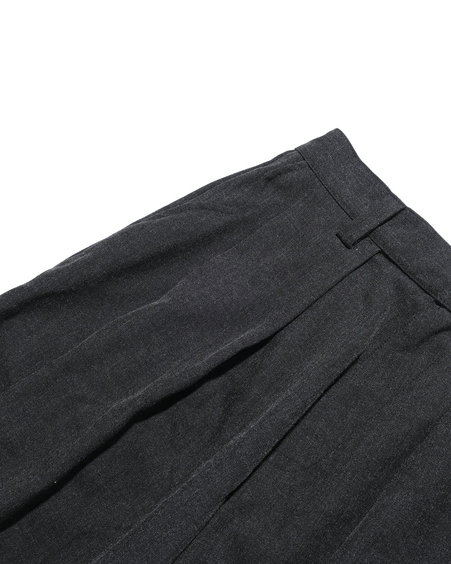 Pleat Volume Pants ᛝ Black