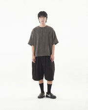 Panelled Arc Shorts ᛝ Black