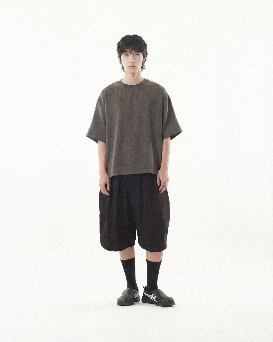 Panelled Arc Shorts ᛝ Black