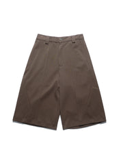 Arc Stitch Wide Shorts ᛝ Clay Brown