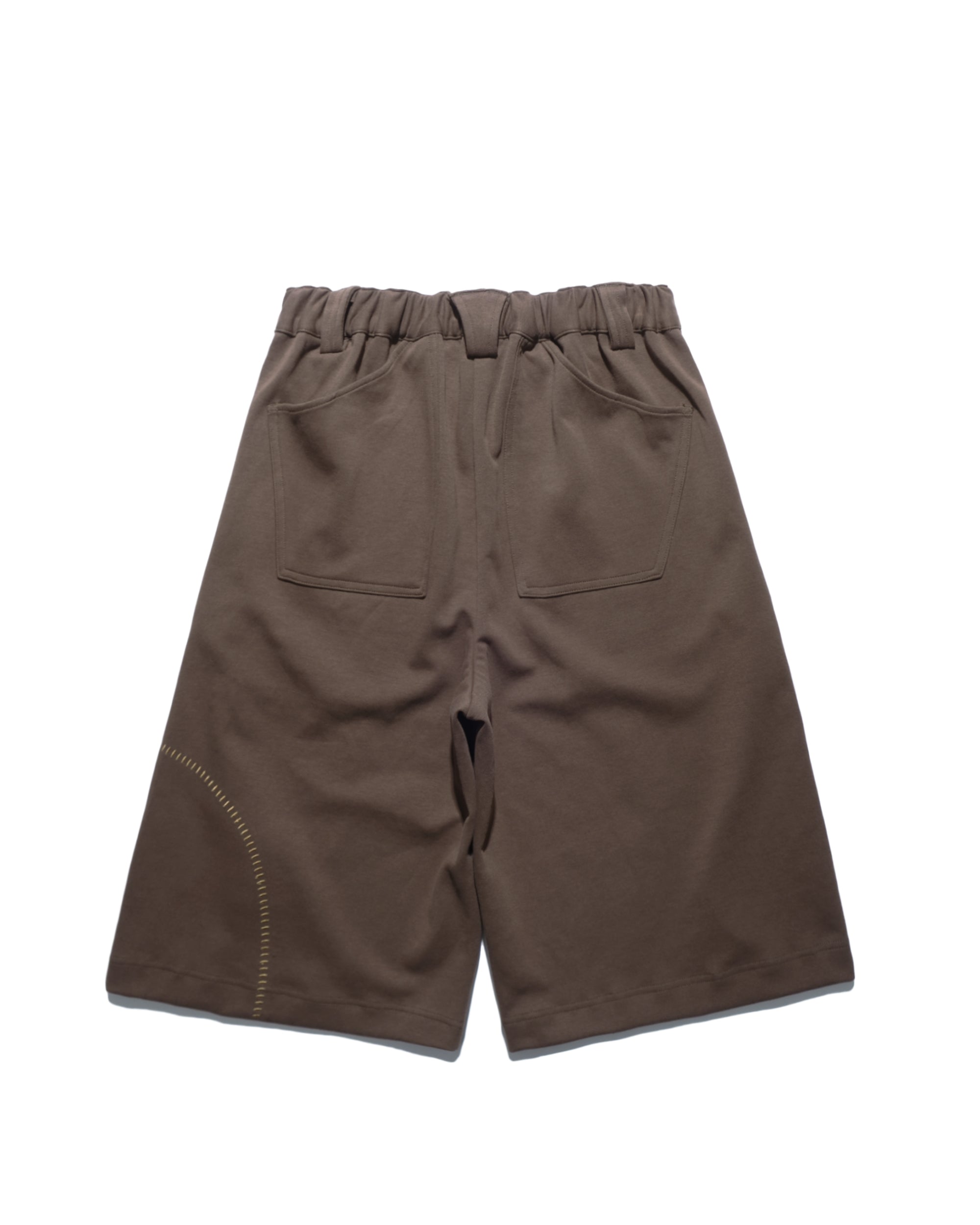 Arc Stitch Wide Shorts ᛝ Clay Brown