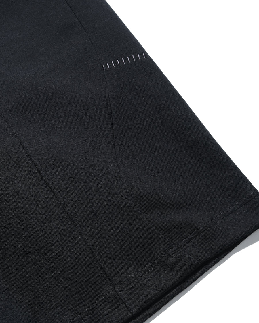 Arc Stitch Wide Shorts ᛝ Black