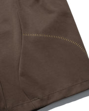 Arc Stitch Wide Shorts ᛝ Clay Brown