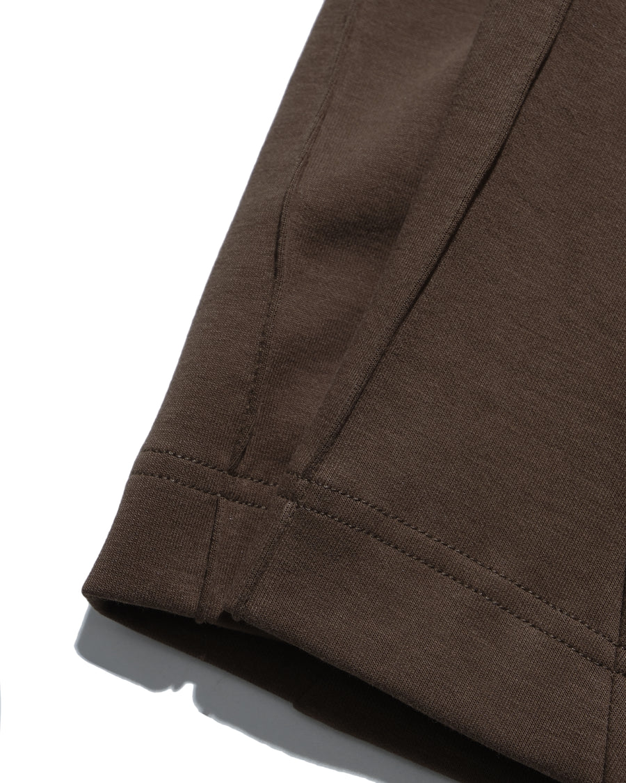 Arc Stitch Wide Shorts ᛝ Clay Brown