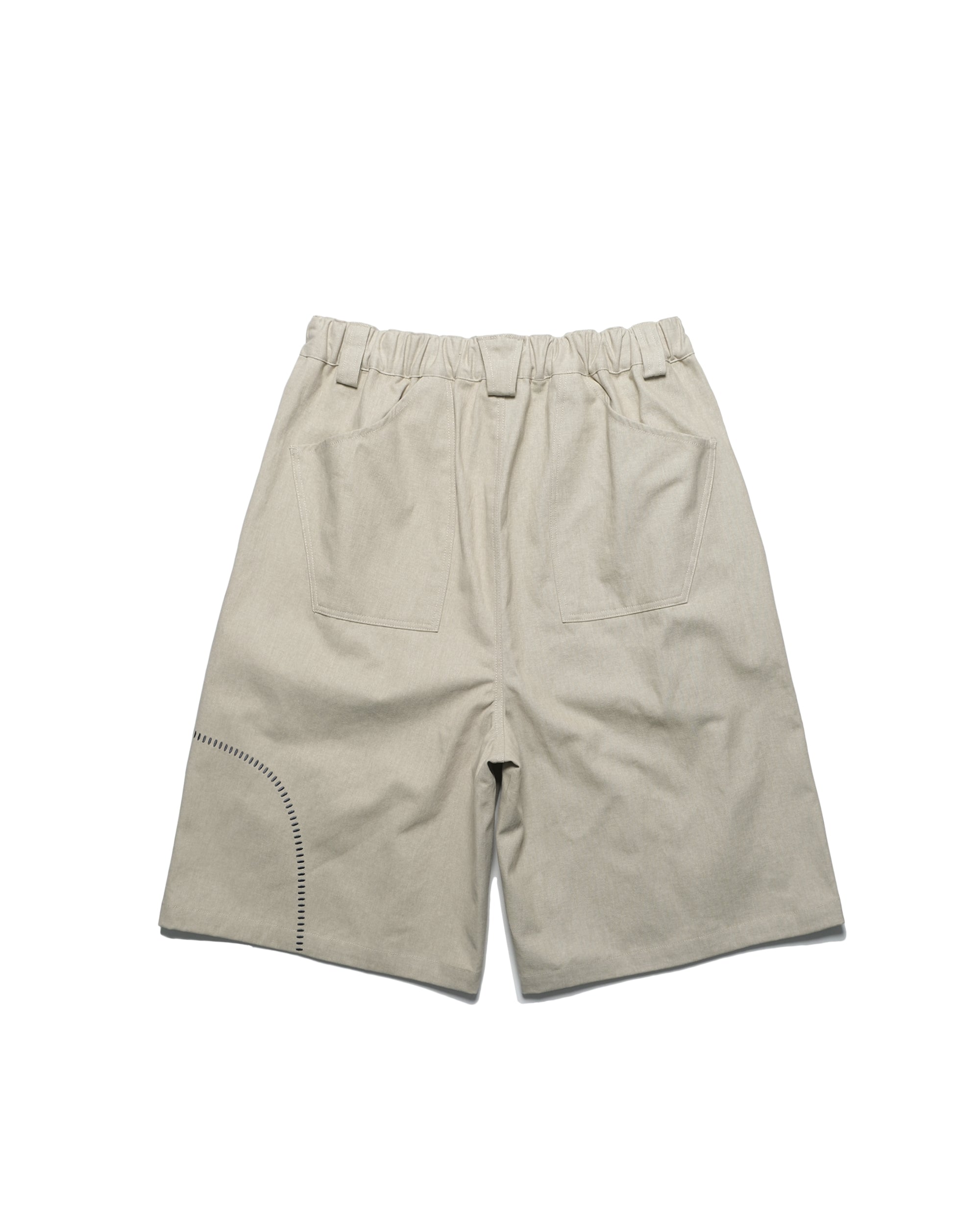 Double-Pleated Shorts ᛝ Khaki