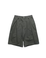 Double-Pleated Shorts ᛝ Deep Green
