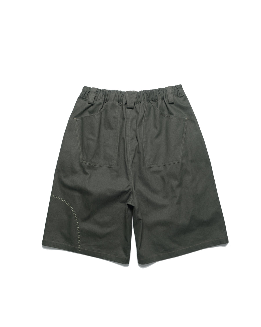 Double-Pleated Shorts ᛝ Deep Green