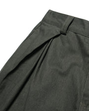 Double-Pleated Shorts ᛝ Deep Green