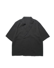 Wrap Collar Shirt ᛝ Black