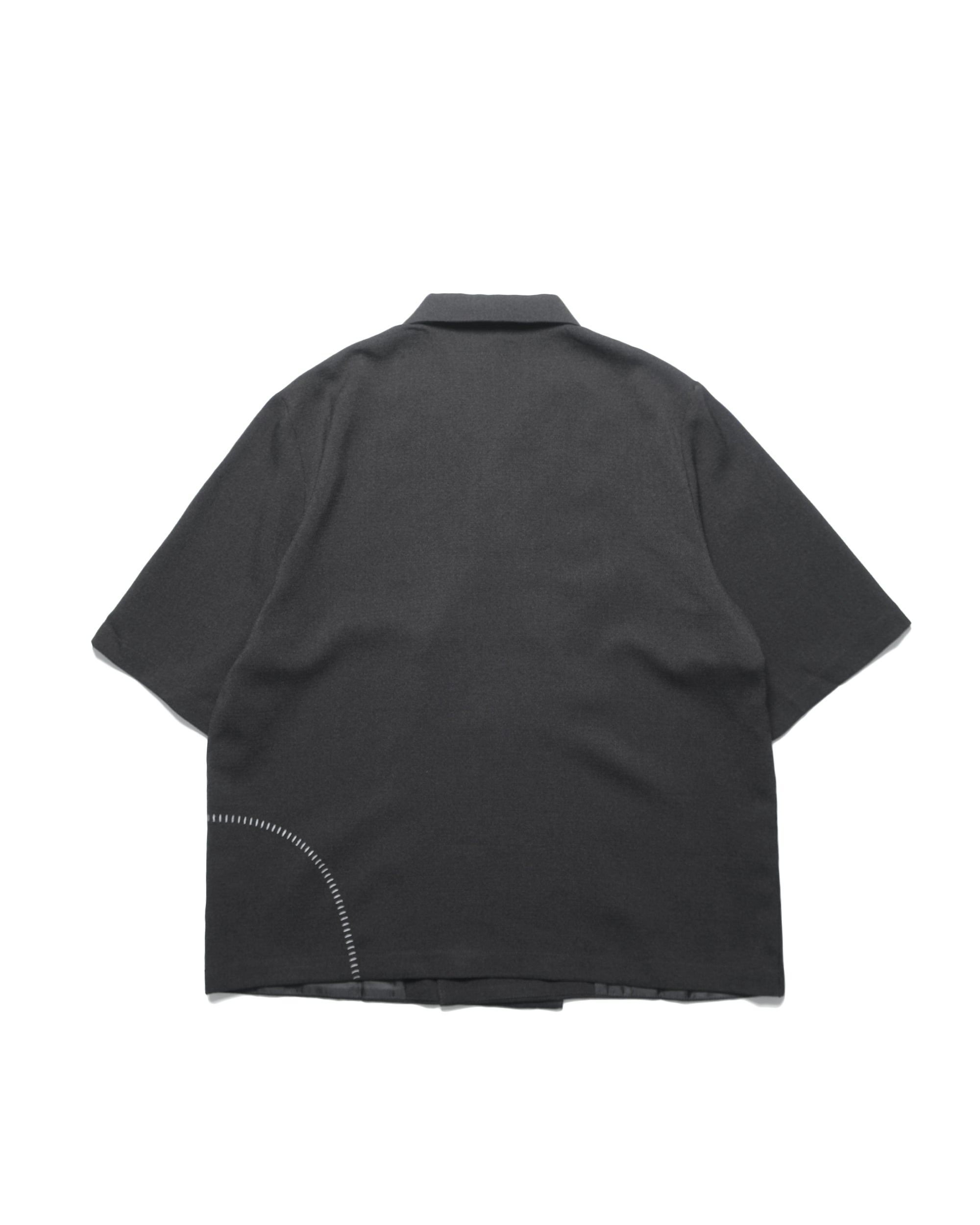 Wrap Collar Shirt ᛝ Black