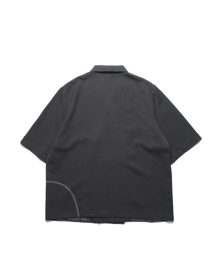 Wrap Collar Shirt ᛝ Black