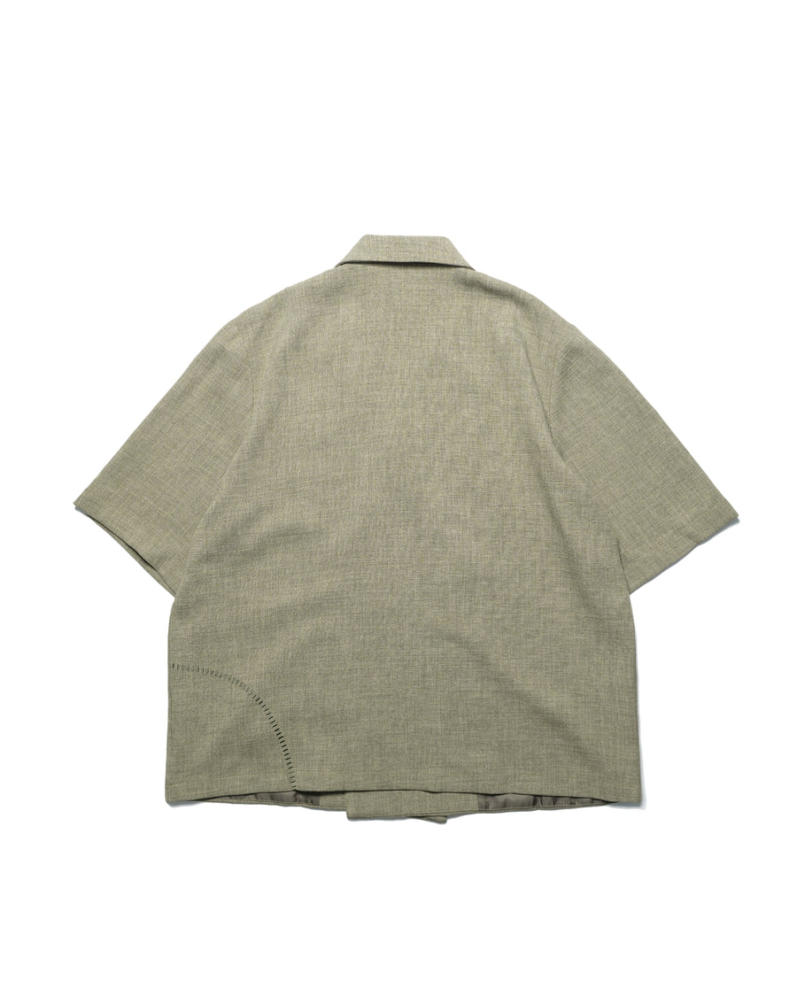 Wrap Collar Shirt ᛝ Sage Green