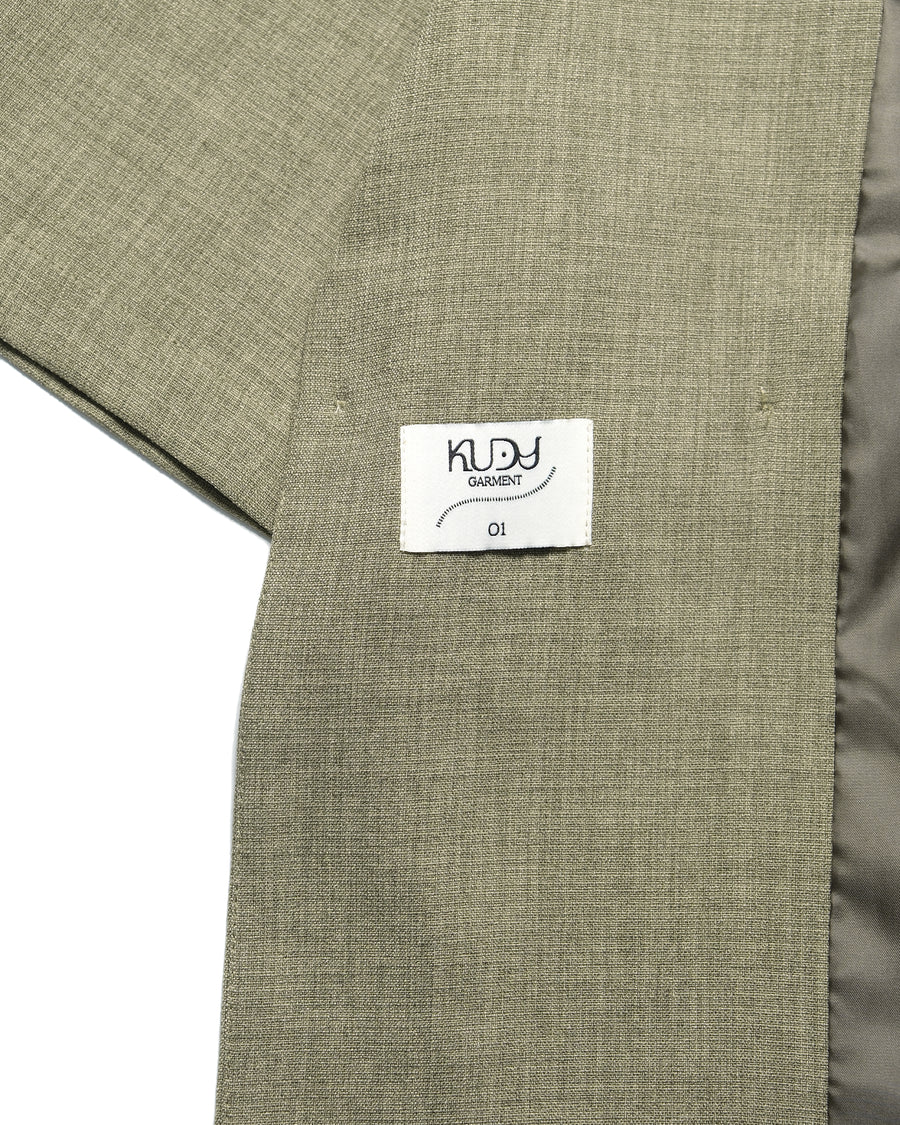 Wrap Collar Shirt ᛝ Sage Green