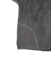 Boxy Suede Texture Shirt ᛝ Dark Grey