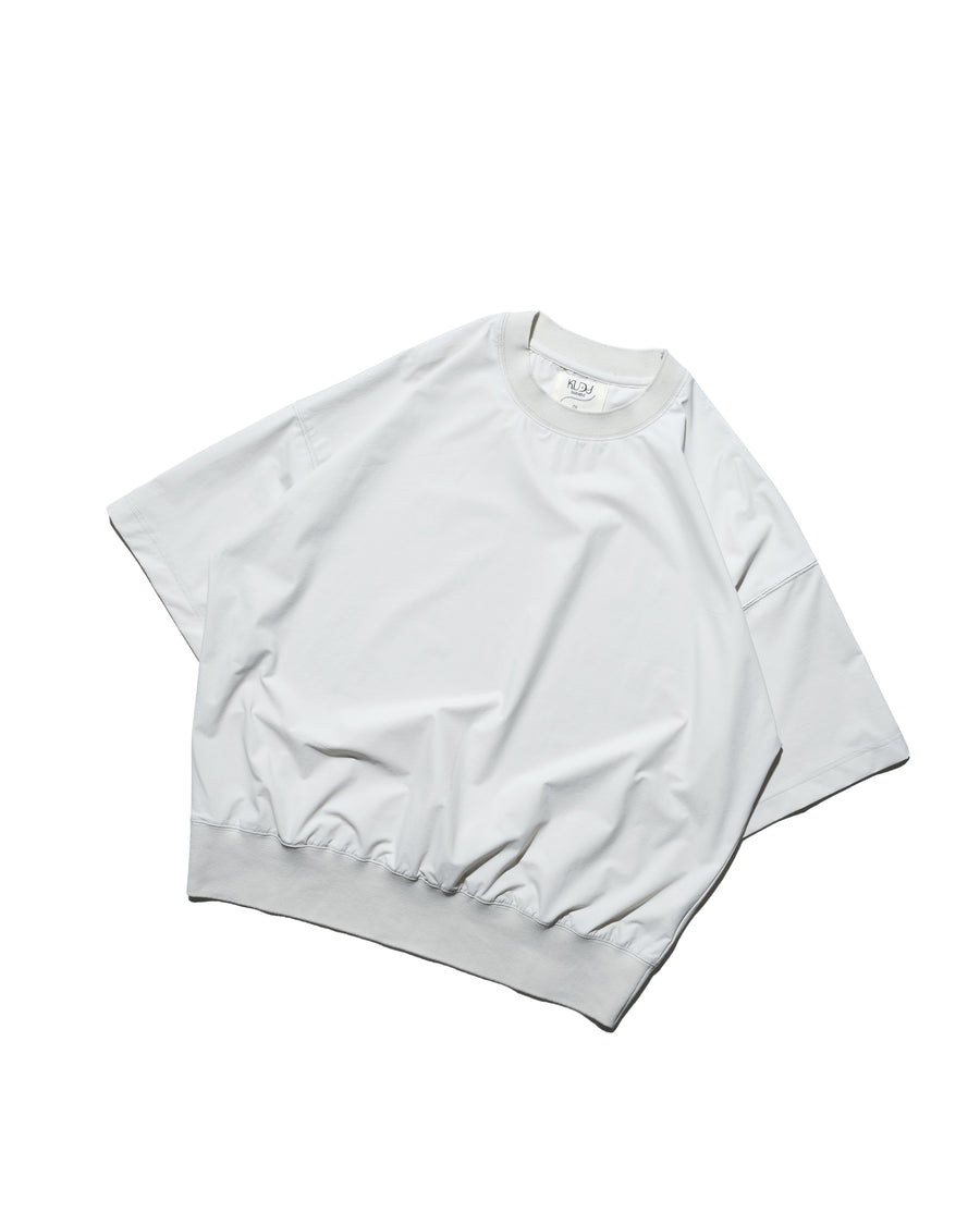 Boxy Ribbed Tee ᛝ Grey White