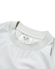 Boxy Ribbed Tee ᛝ Grey White