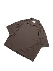 Waffle Boxy Polo T-shirt ᛝ Mocha
